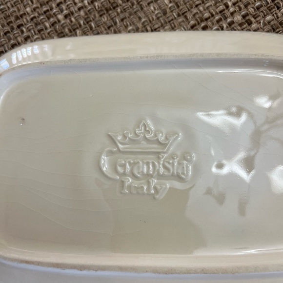 Lovely Erbe Aromatiche Ceramic Cheese Plate - Picture 5 of 12